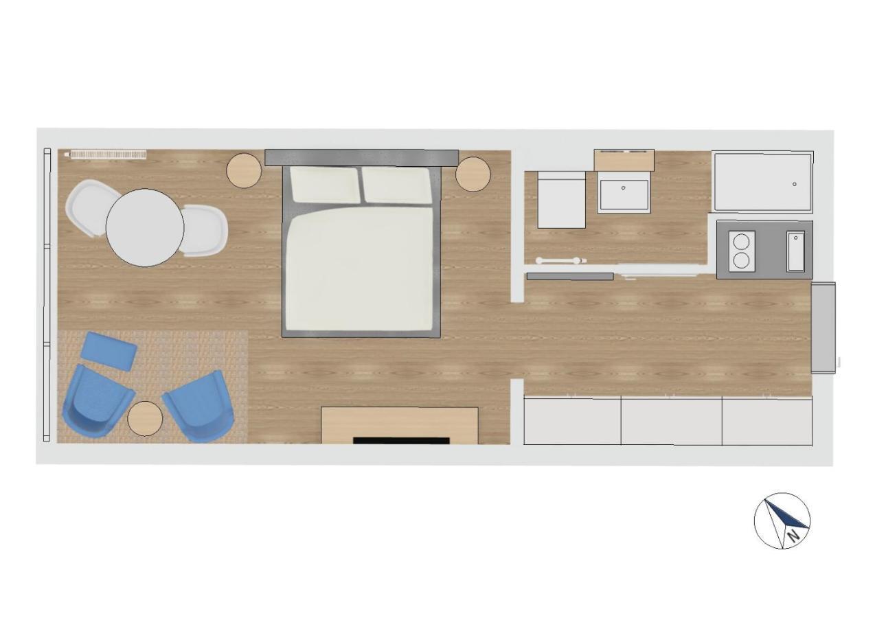 Fewo1846 Intermar - Marina Del Rey - Elegantes Studioapartment Mit Meerblick Und Eigenem Strandkorb Глюксбург Экстерьер фото